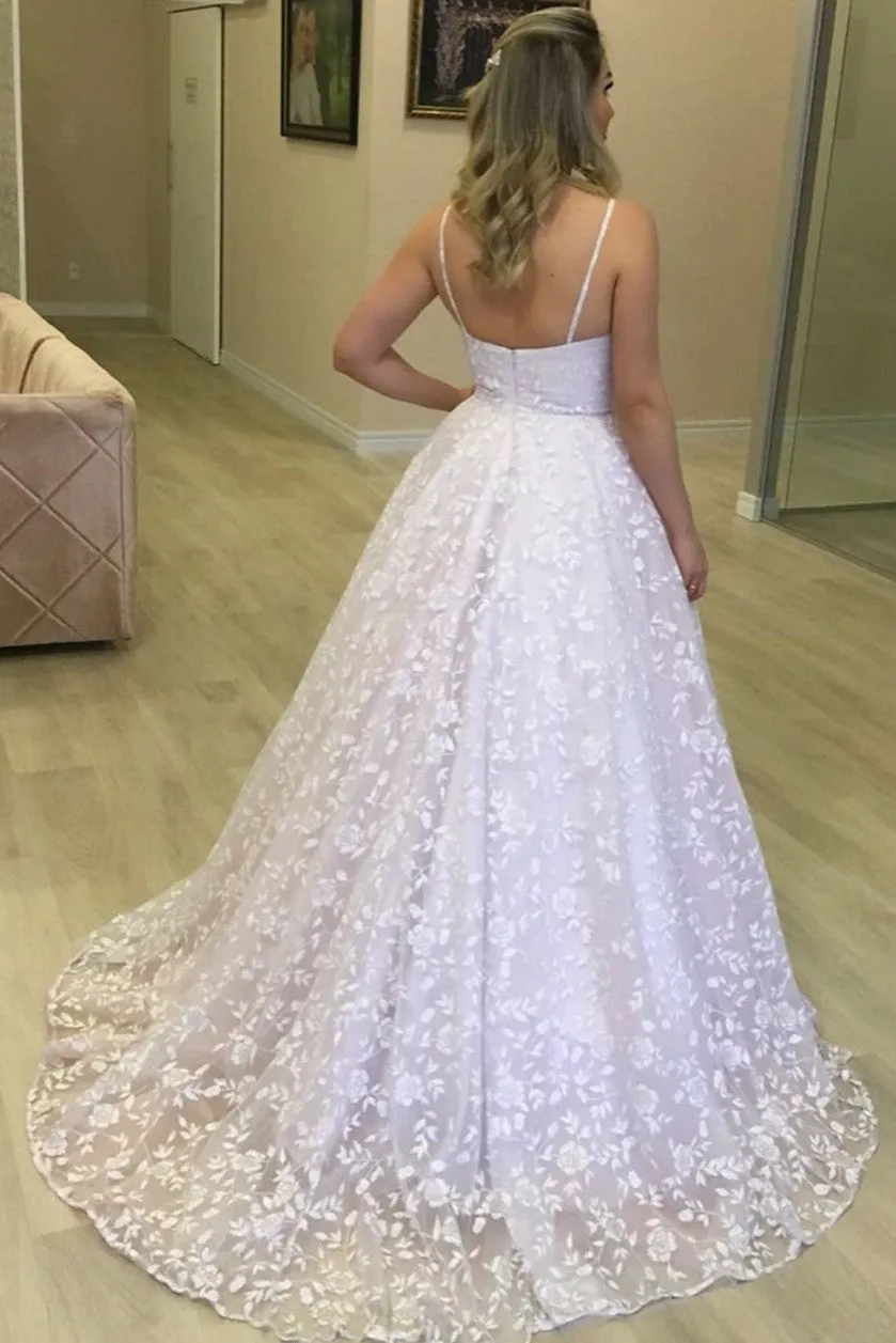 Lace Open Back Wedding Dresses 2020 vestido de noiva de renda