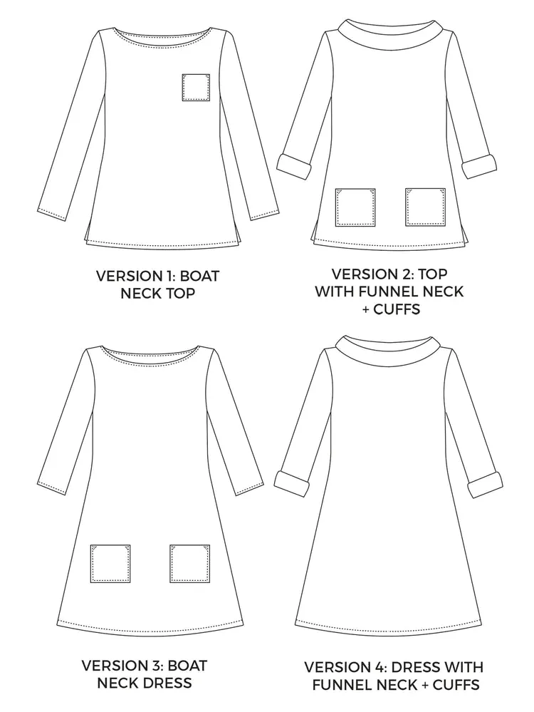 Ladies Top and Dress Pattern - Coco From Tilly And The Buttons