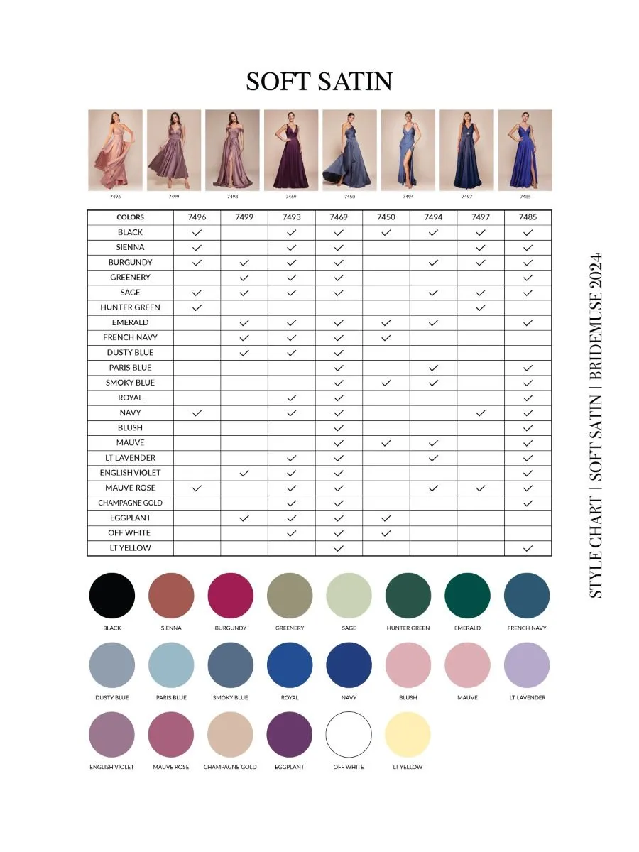 Ladivine 7494 Long Fitted Satin Ruched Dress with Slit