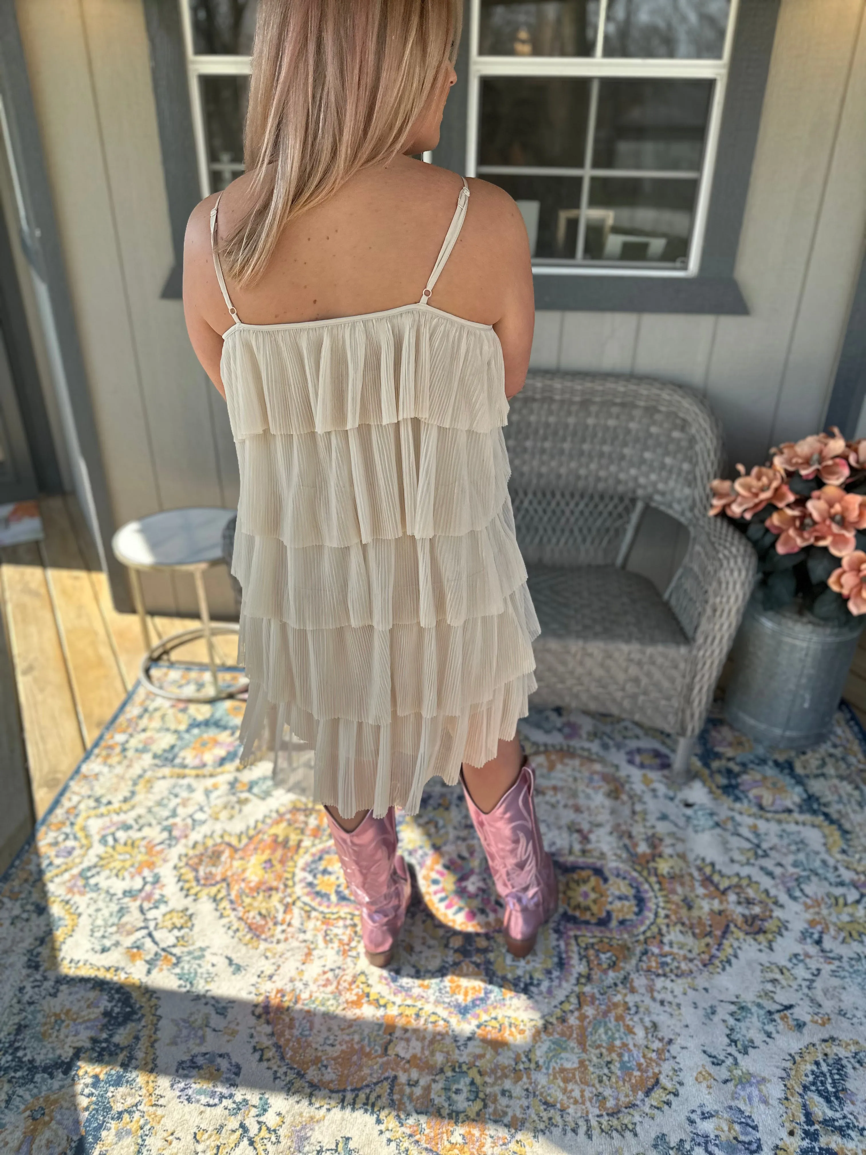 Lavender Shimmer Mini Dress