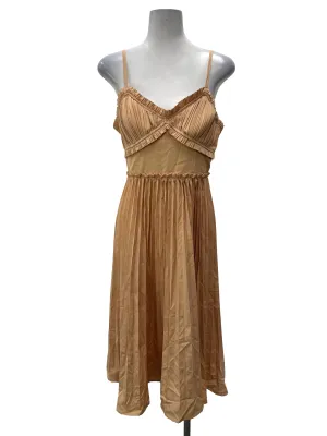 Light Orange Sweetheart Pleated Dress