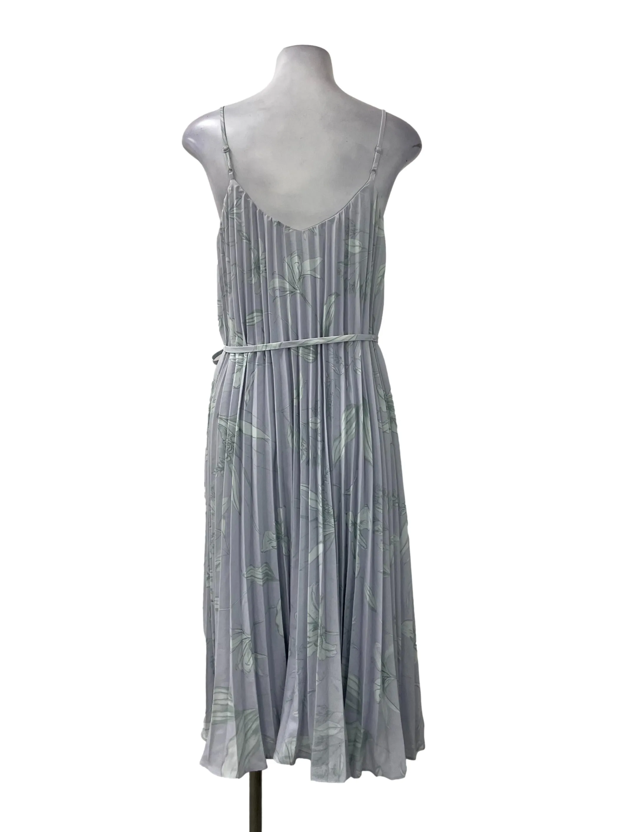 Lilac Pleated Floral Dress