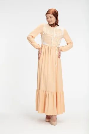 Loreen Modest Dress | Peach