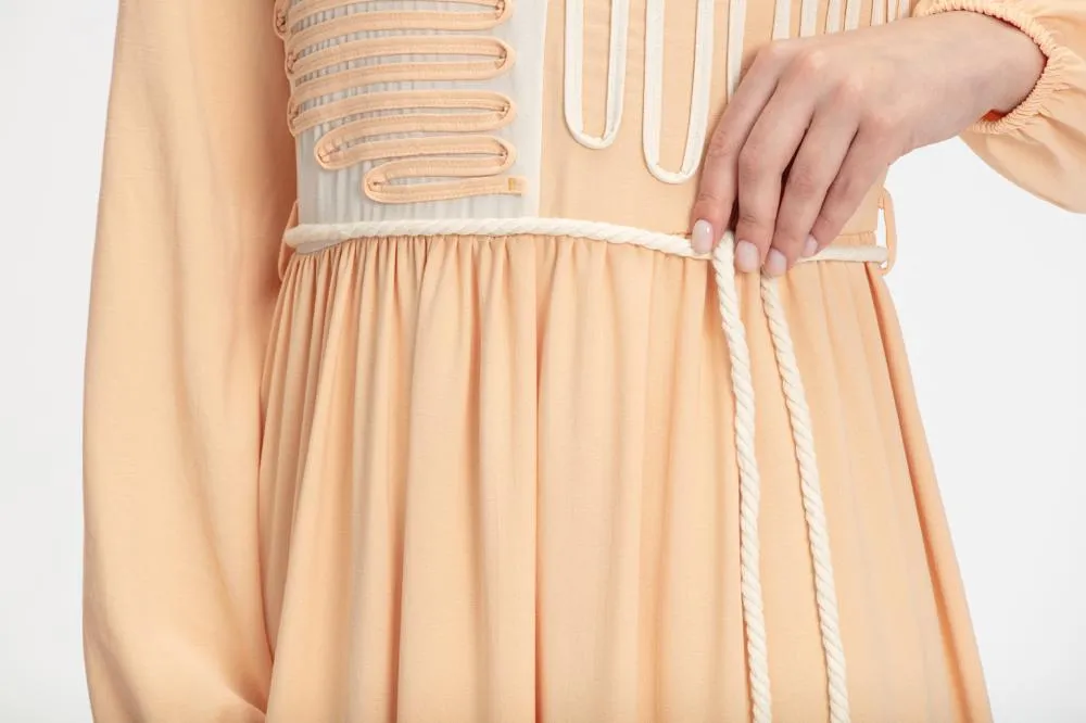 Loreen Modest Dress | Peach