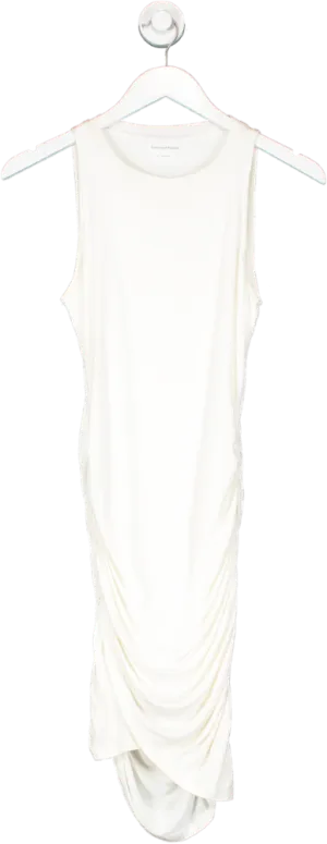 Lovers and Friends White Ruched Midi Dress UK XS