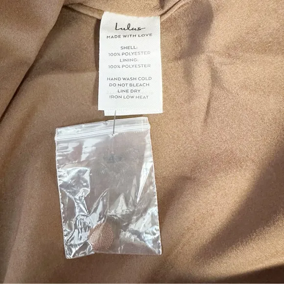 Lulus Beyond Classy Brown Satin Halter Twist Midi Dress Women’s Medium