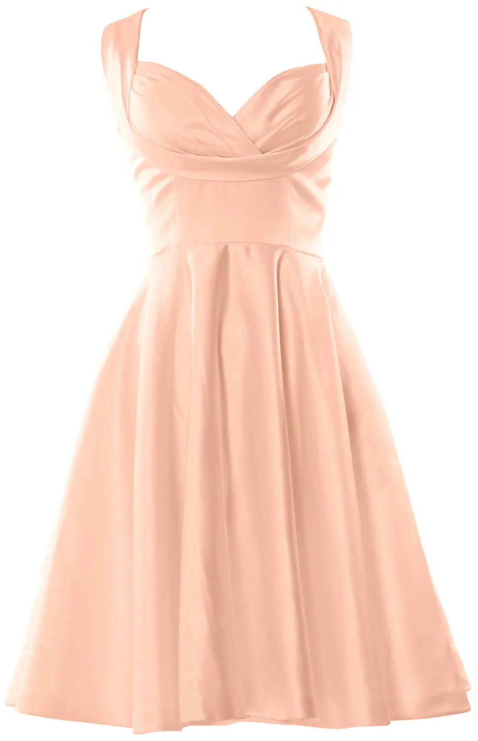 MACloth Women Fitted Sweetheart Knee Length Wedding Party Bridesmaid Dress