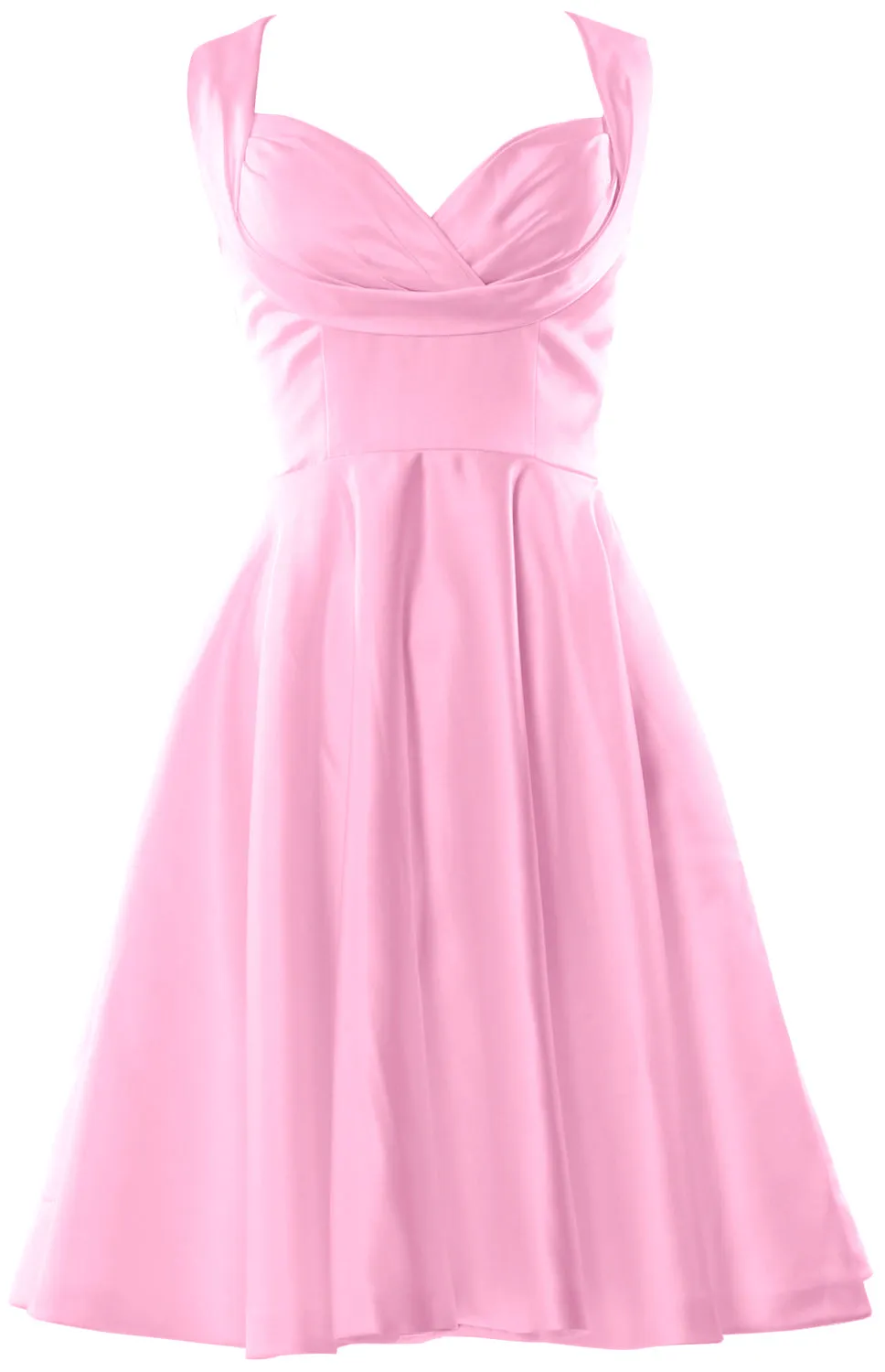 MACloth Women Fitted Sweetheart Knee Length Wedding Party Bridesmaid Dress
