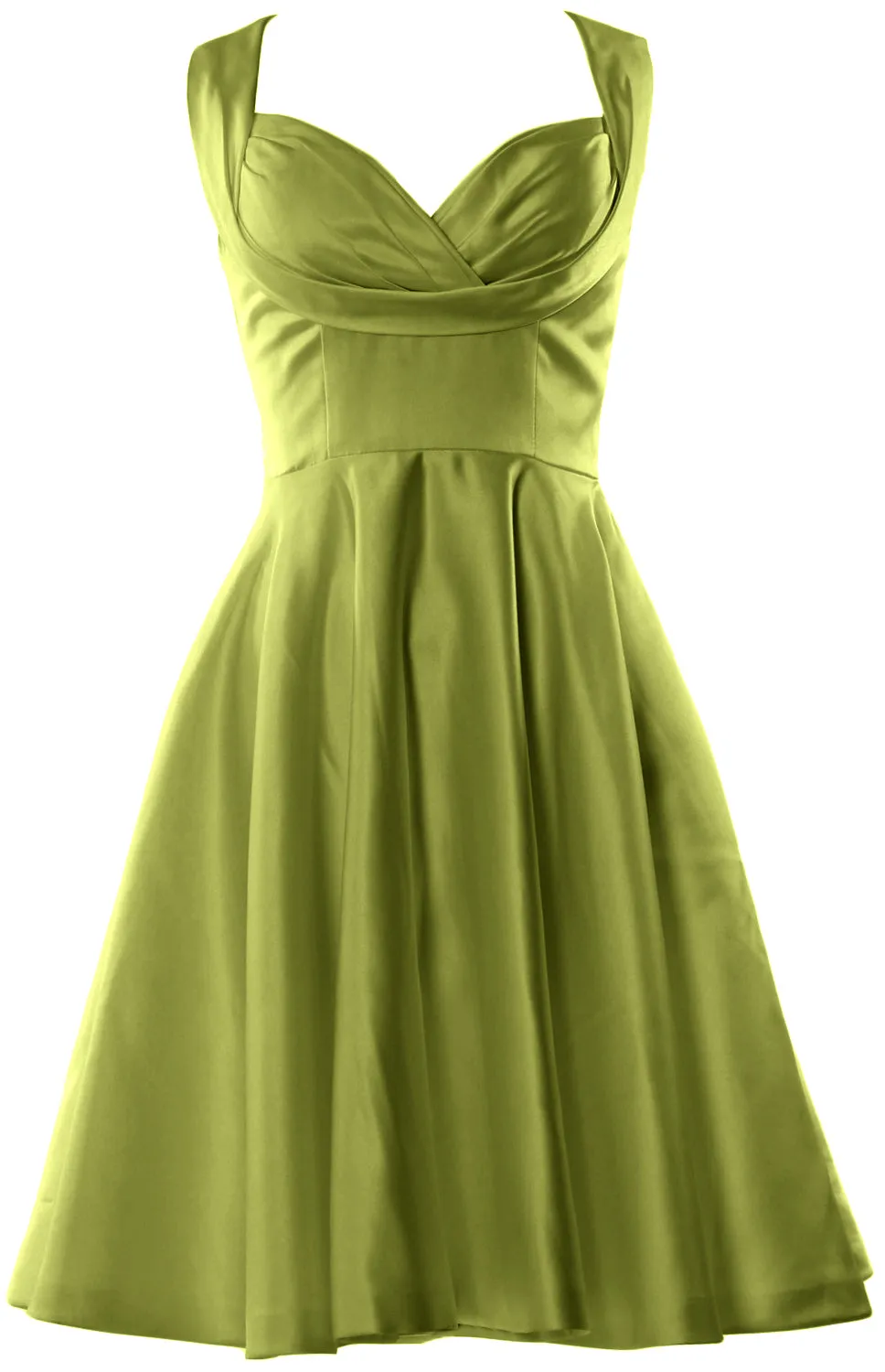 MACloth Women Fitted Sweetheart Knee Length Wedding Party Bridesmaid Dress