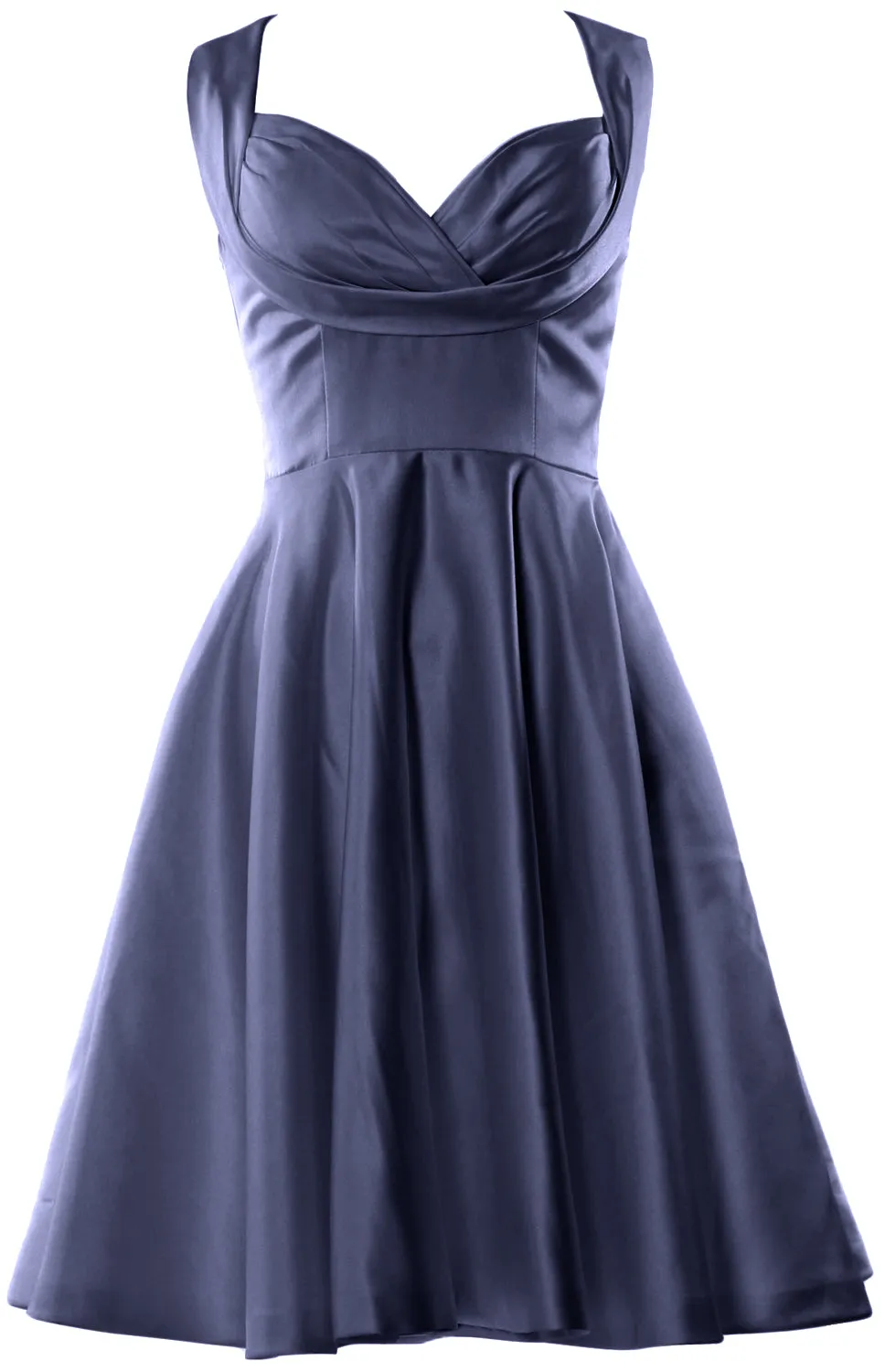 MACloth Women Fitted Sweetheart Knee Length Wedding Party Bridesmaid Dress