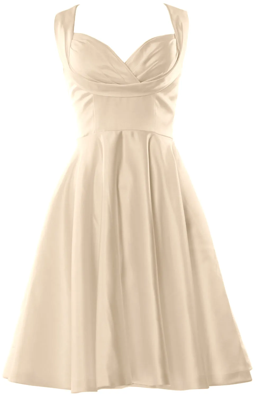 MACloth Women Fitted Sweetheart Knee Length Wedding Party Bridesmaid Dress
