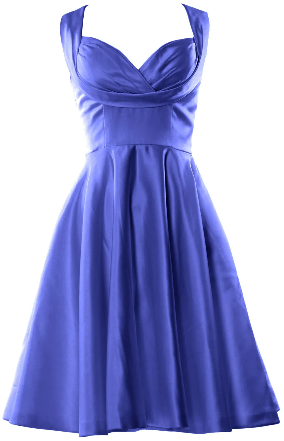 MACloth Women Fitted Sweetheart Knee Length Wedding Party Bridesmaid Dress
