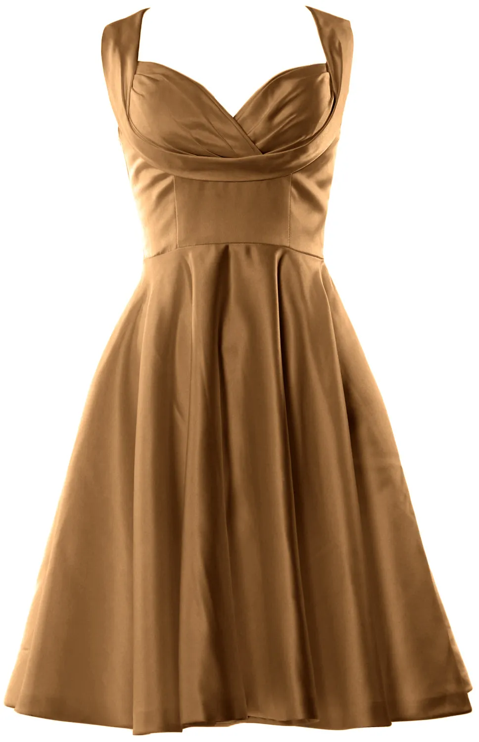 MACloth Women Fitted Sweetheart Knee Length Wedding Party Bridesmaid Dress