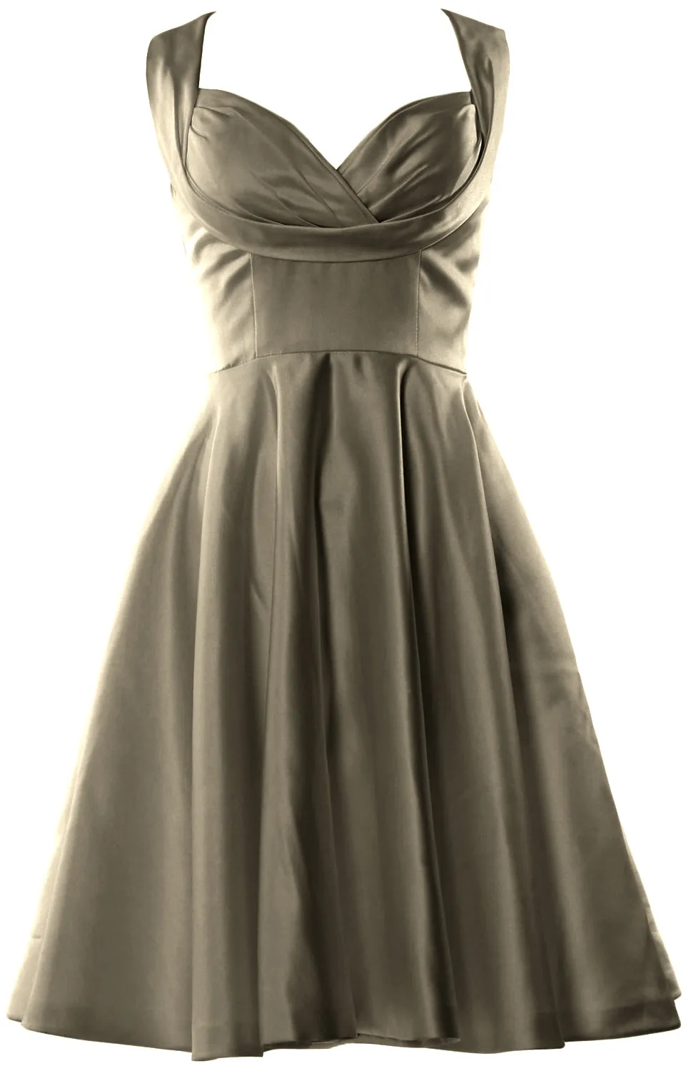 MACloth Women Fitted Sweetheart Knee Length Wedding Party Bridesmaid Dress