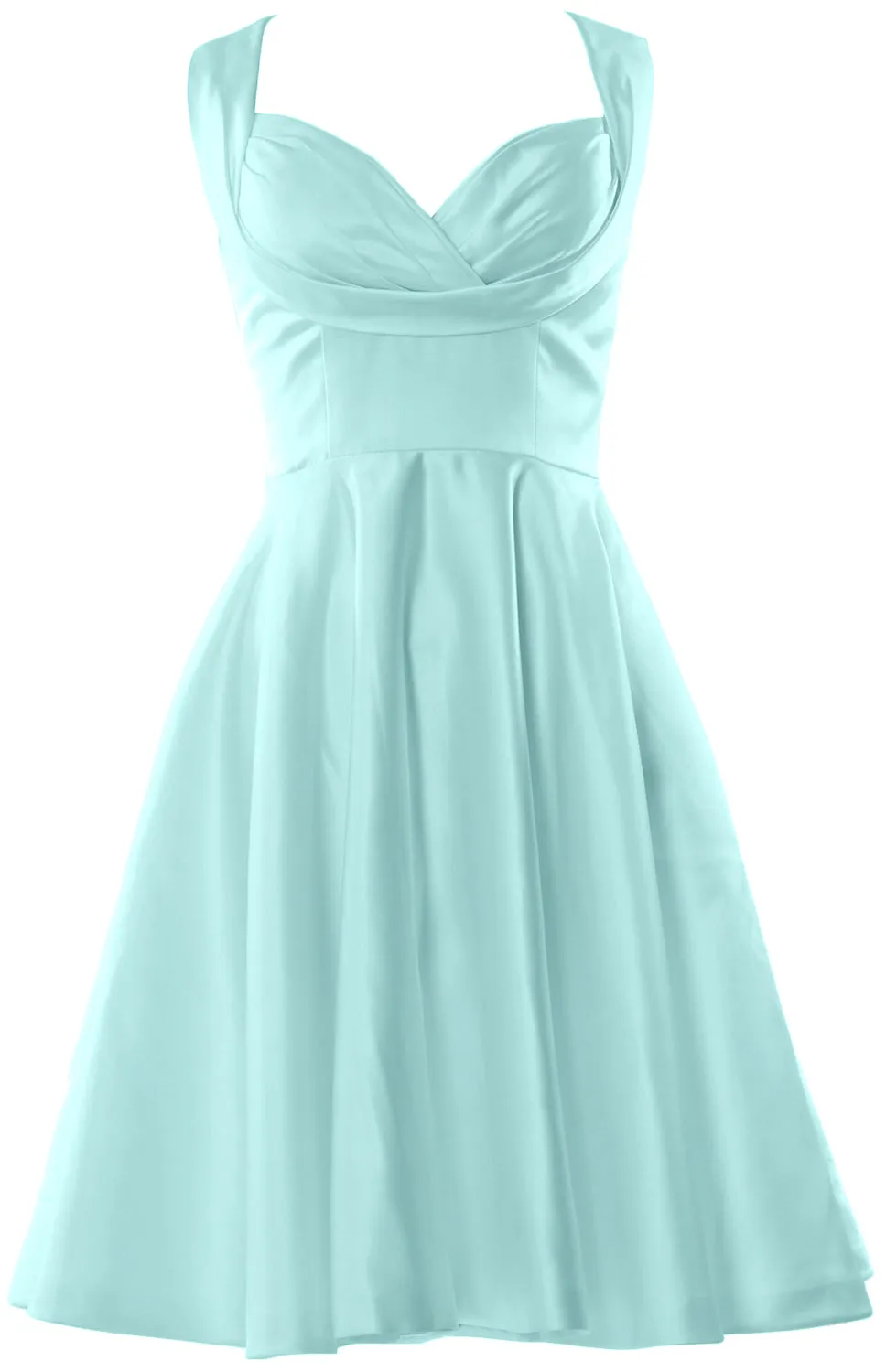 MACloth Women Fitted Sweetheart Knee Length Wedding Party Bridesmaid Dress