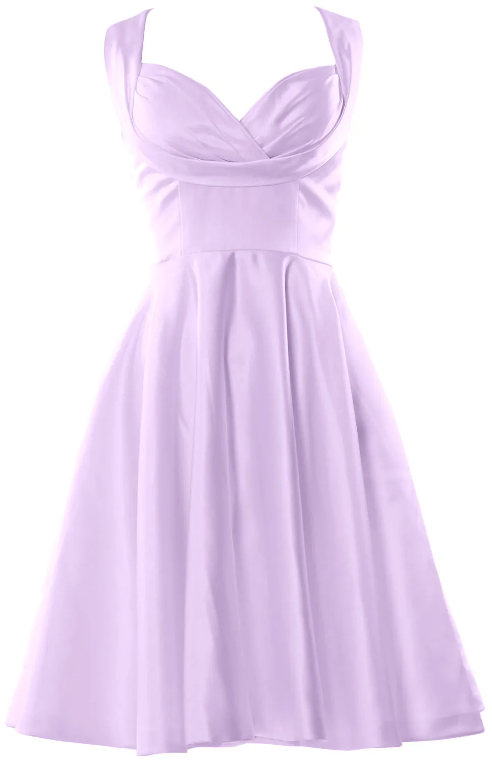 MACloth Women Fitted Sweetheart Knee Length Wedding Party Bridesmaid Dress