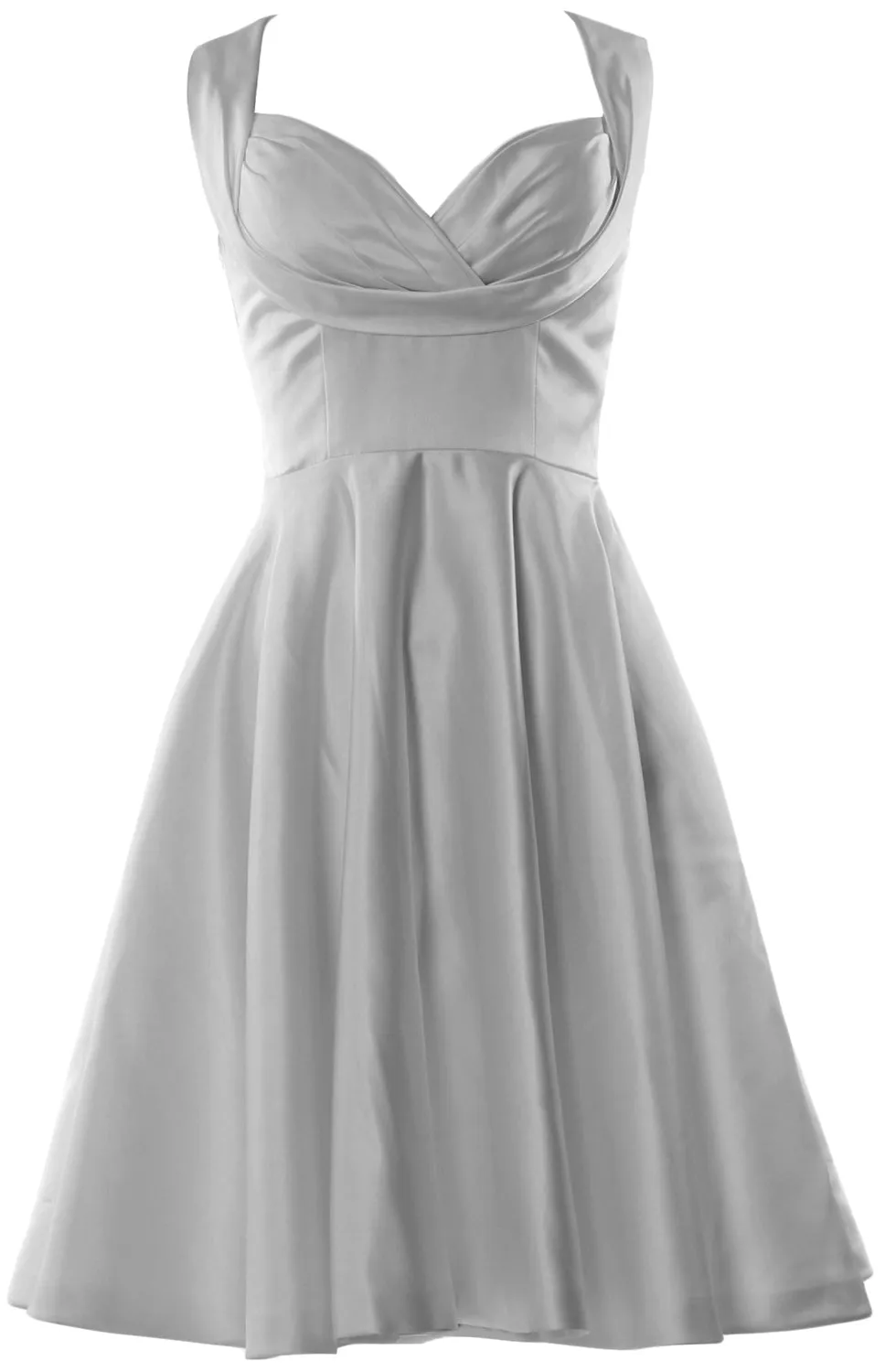 MACloth Women Fitted Sweetheart Knee Length Wedding Party Bridesmaid Dress