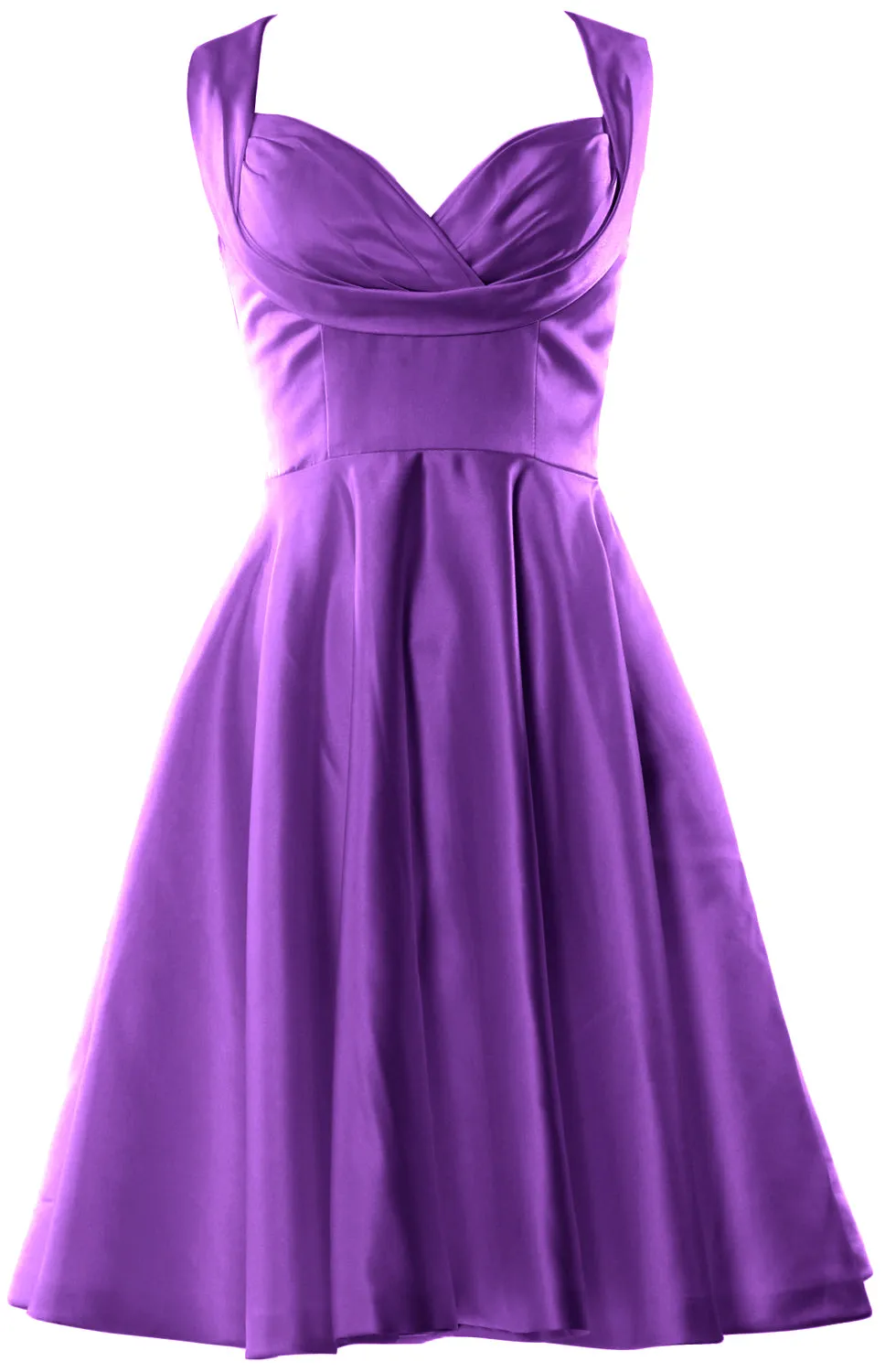 MACloth Women Fitted Sweetheart Knee Length Wedding Party Bridesmaid Dress
