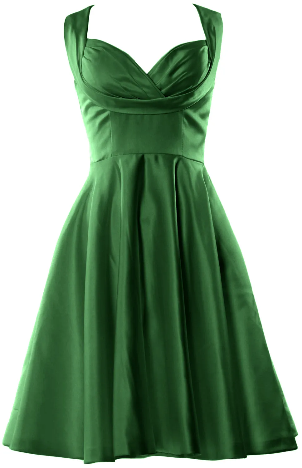 MACloth Women Fitted Sweetheart Knee Length Wedding Party Bridesmaid Dress