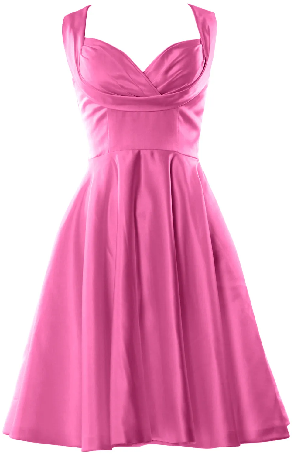 MACloth Women Fitted Sweetheart Knee Length Wedding Party Bridesmaid Dress