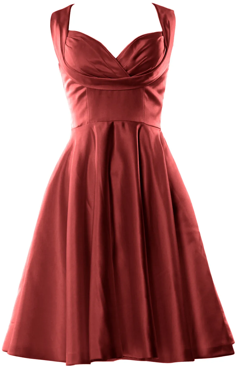 MACloth Women Fitted Sweetheart Knee Length Wedding Party Bridesmaid Dress