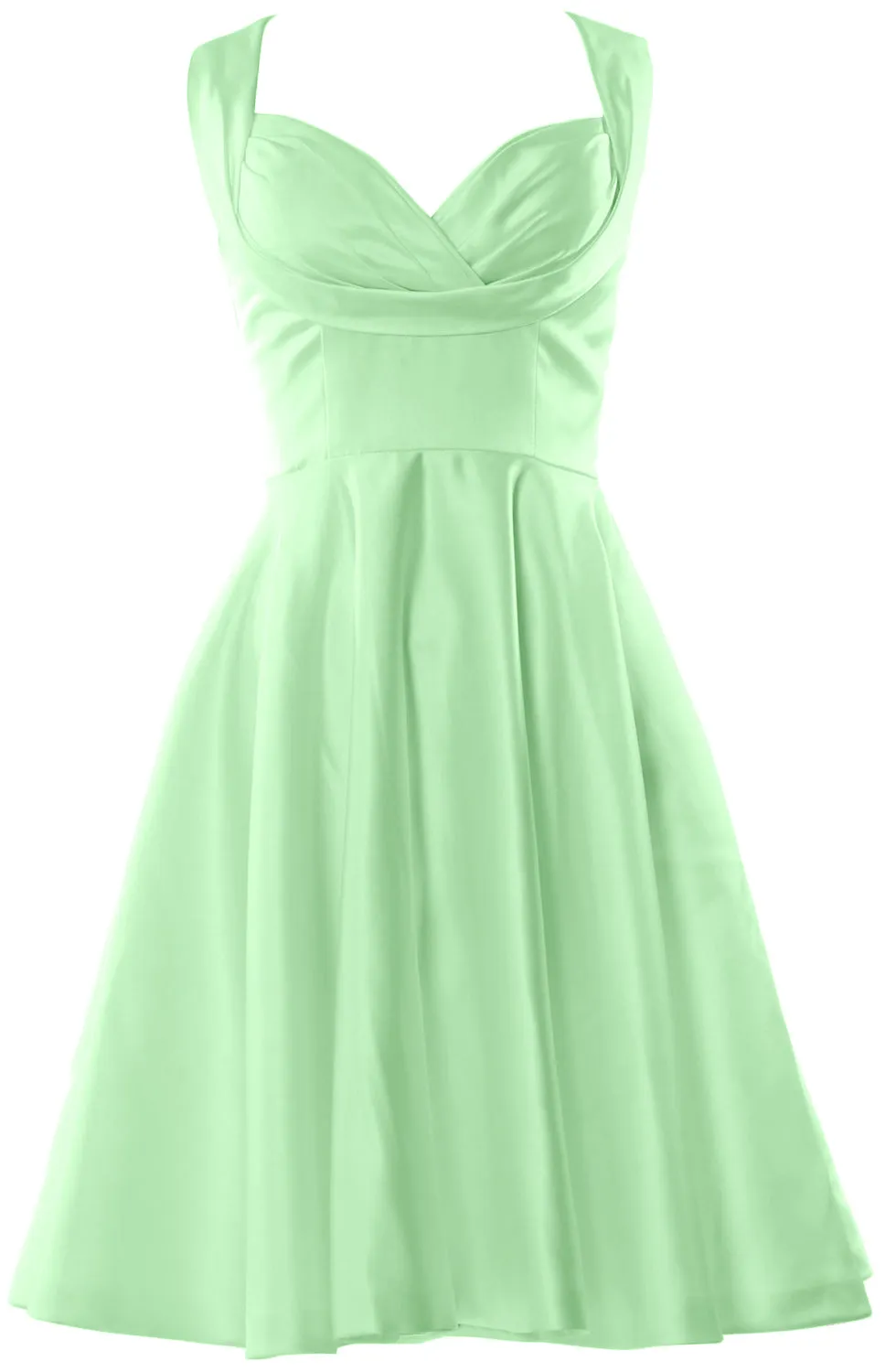 MACloth Women Fitted Sweetheart Knee Length Wedding Party Bridesmaid Dress