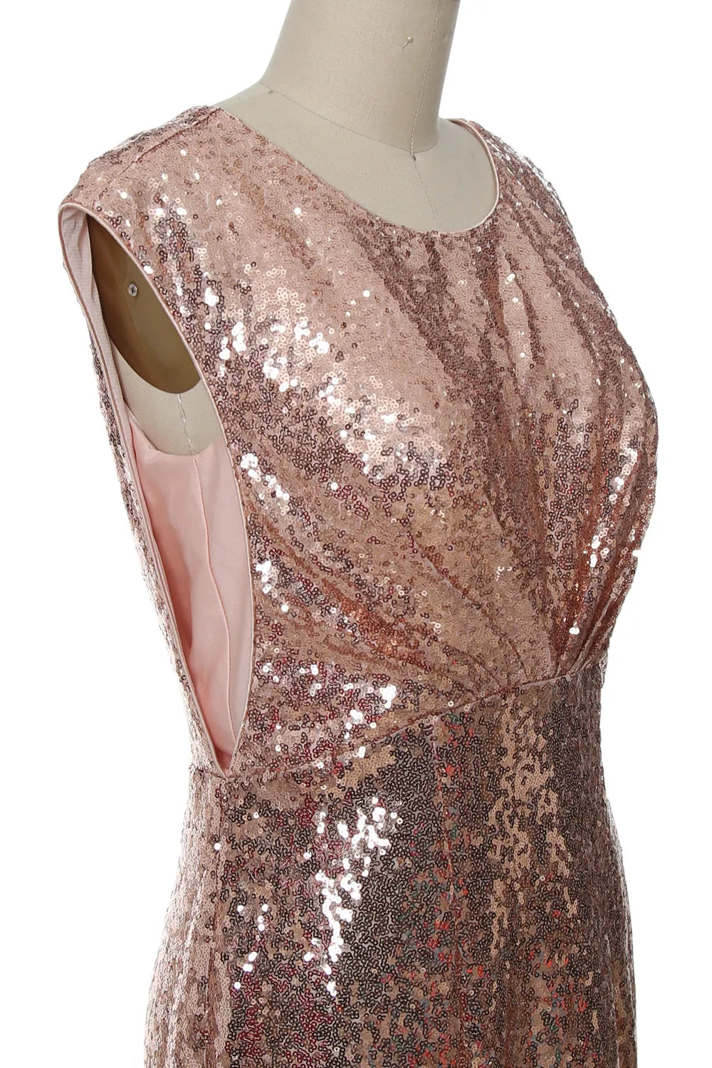 MACloth Women Mother of Bride Dresses Cap Sleeves Sequin Bridesmaid Formal Gown