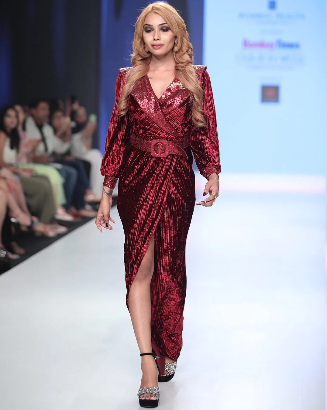 Maroon Overlap Gown