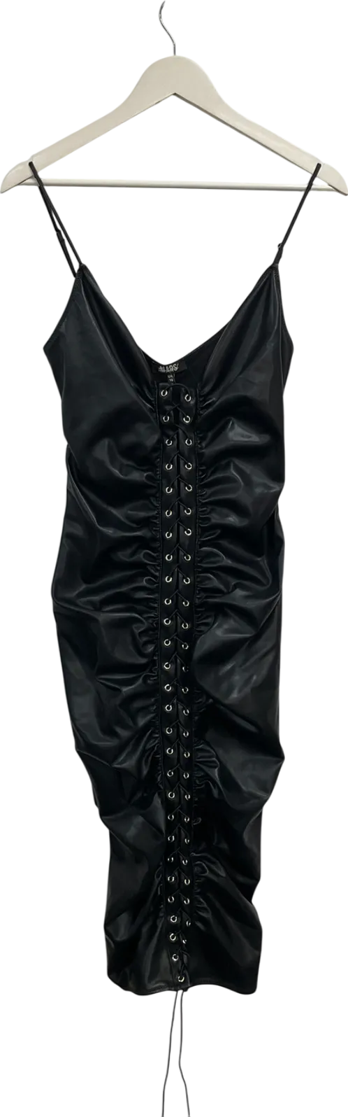 Mars the Label Black The Sada Ruched Midaxi Dress UK 10