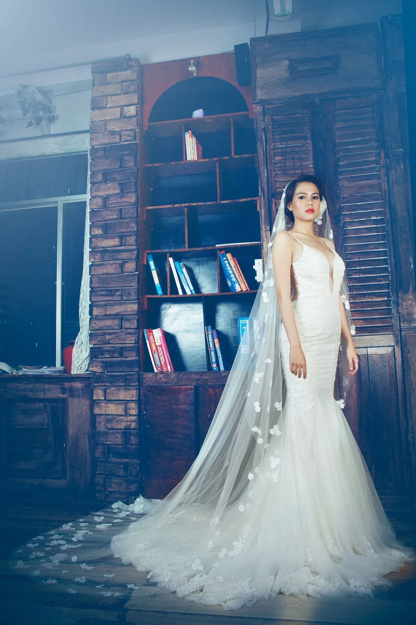 Mermaid Bridal Dress Lace Tulle Skirt Long Gown for Weddings