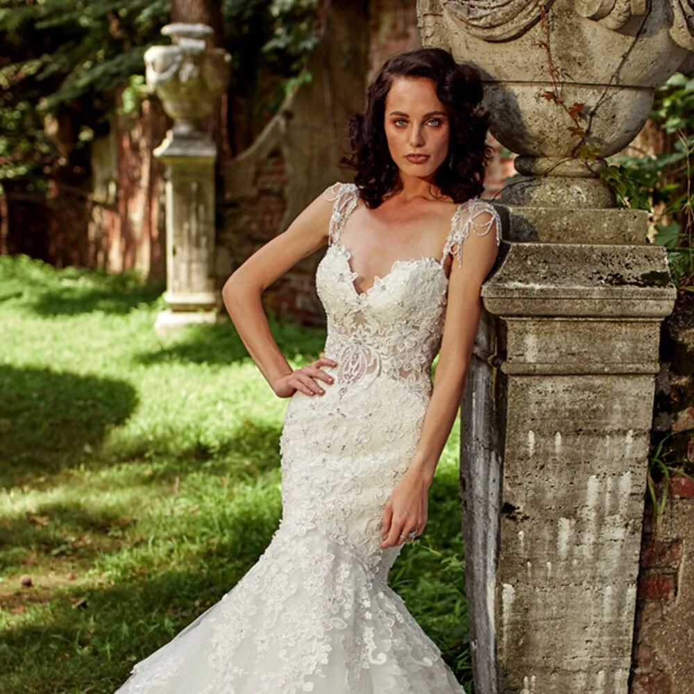 Mermaid Wedding Dress With Tiered Skirt