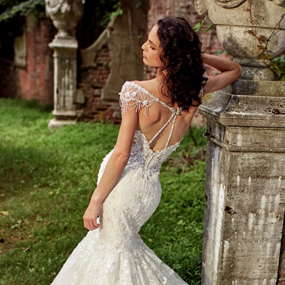 Mermaid Wedding Dress With Tiered Skirt