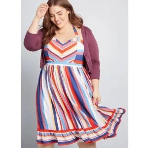 MODCLOTH Frequently Piquant Halter Dress NWOT