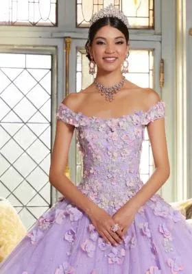 Multi-Colored Floral Ballgown