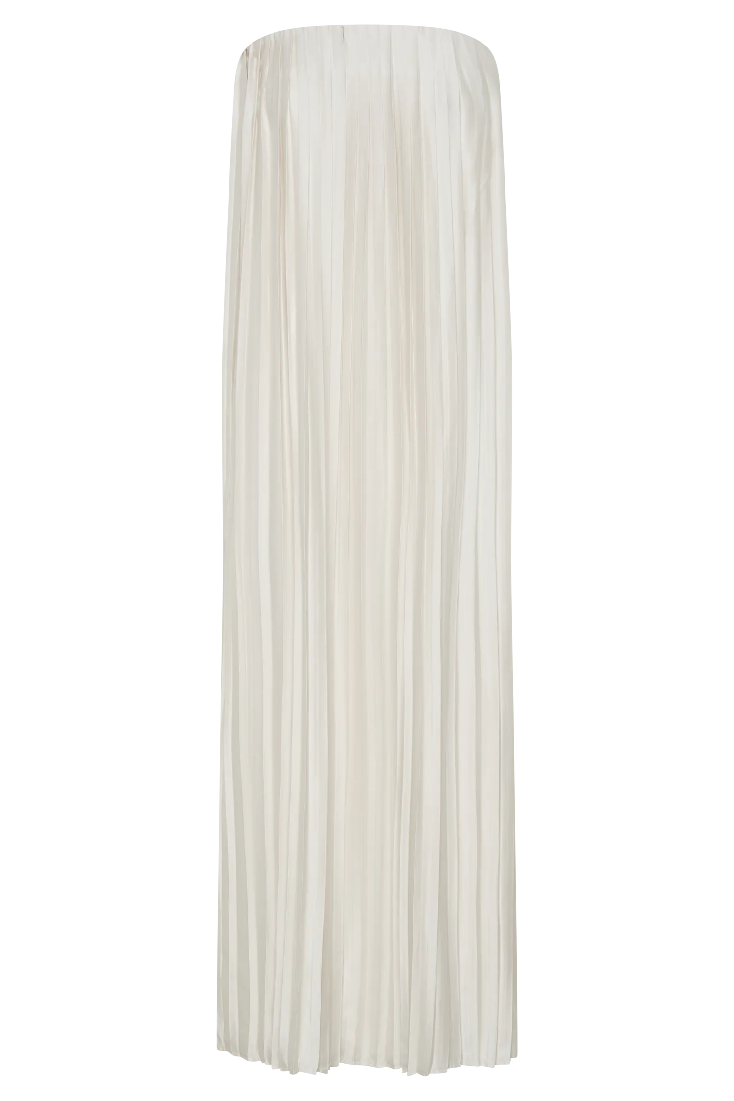 Myrah Plisse Strapless Maxi Dress - Ivory