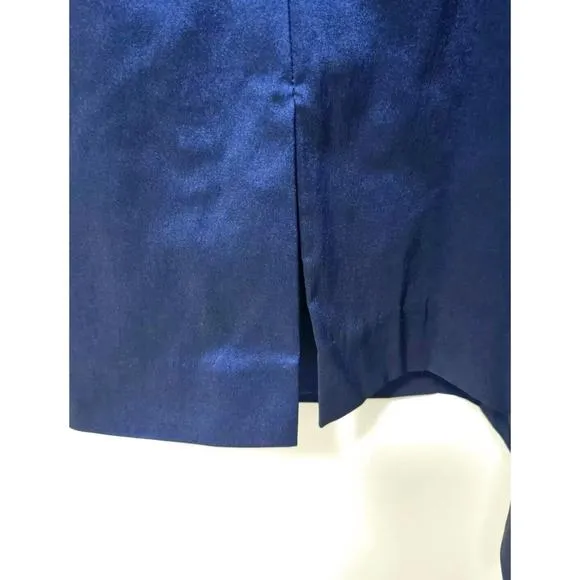 NEW ADRIANNA PAPELL SZ 6 BLUE 2 PC BOLERO JACKET/KNEE LTH RUCHED COCKTAIL DRESS