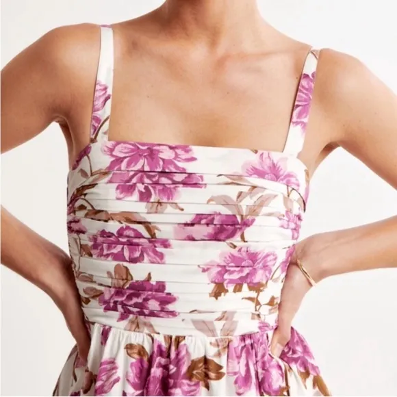 NWT A&amp;F Emerson Poplin Wide Strap Mini Dress XS