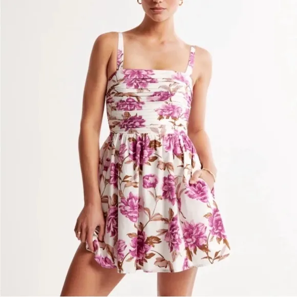 NWT A&amp;F Emerson Poplin Wide Strap Mini Dress XS