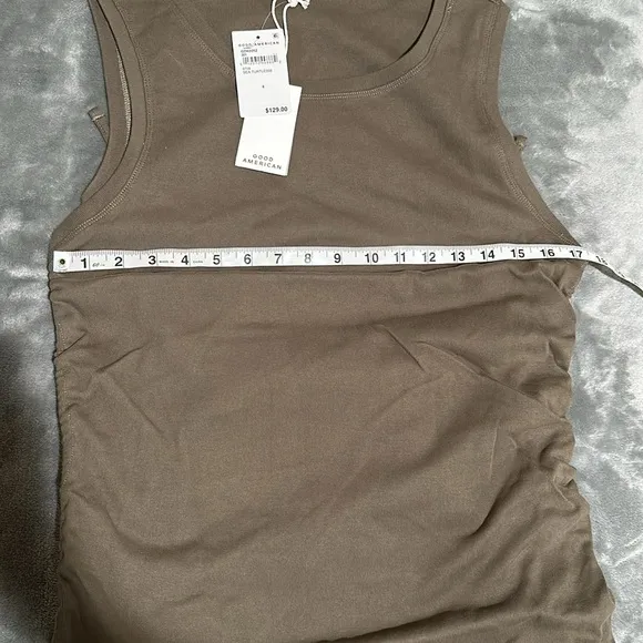 NWT Good American size 6 Ruched Tank Mini Dress