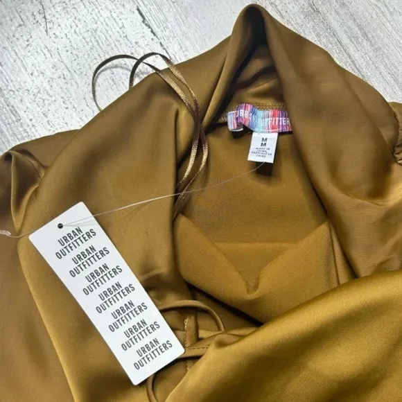 NWT Urban Outfitters Satin Halter Dress Size Medium