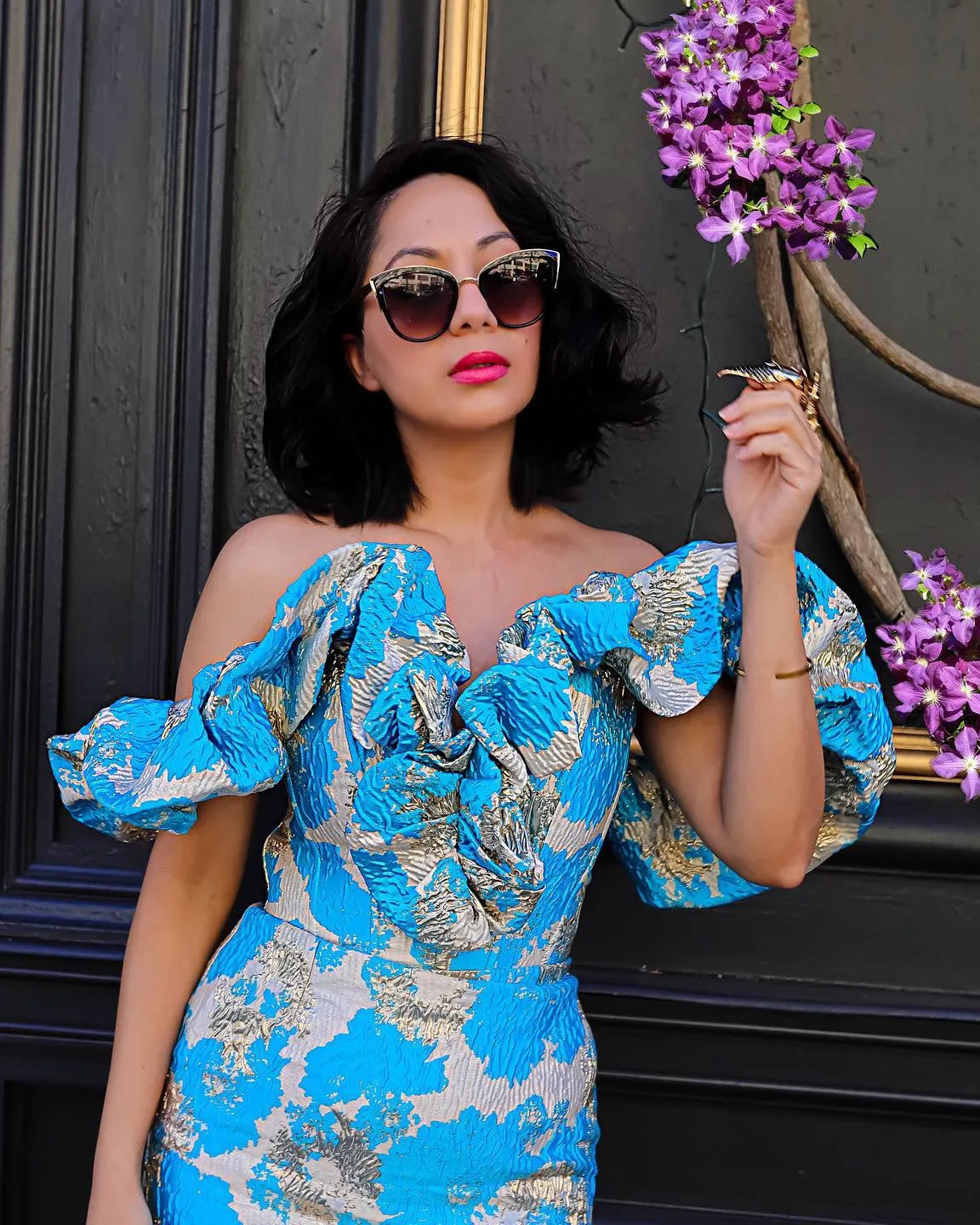 Off Shoulder Pleated Midi Backless Bodycon Dress