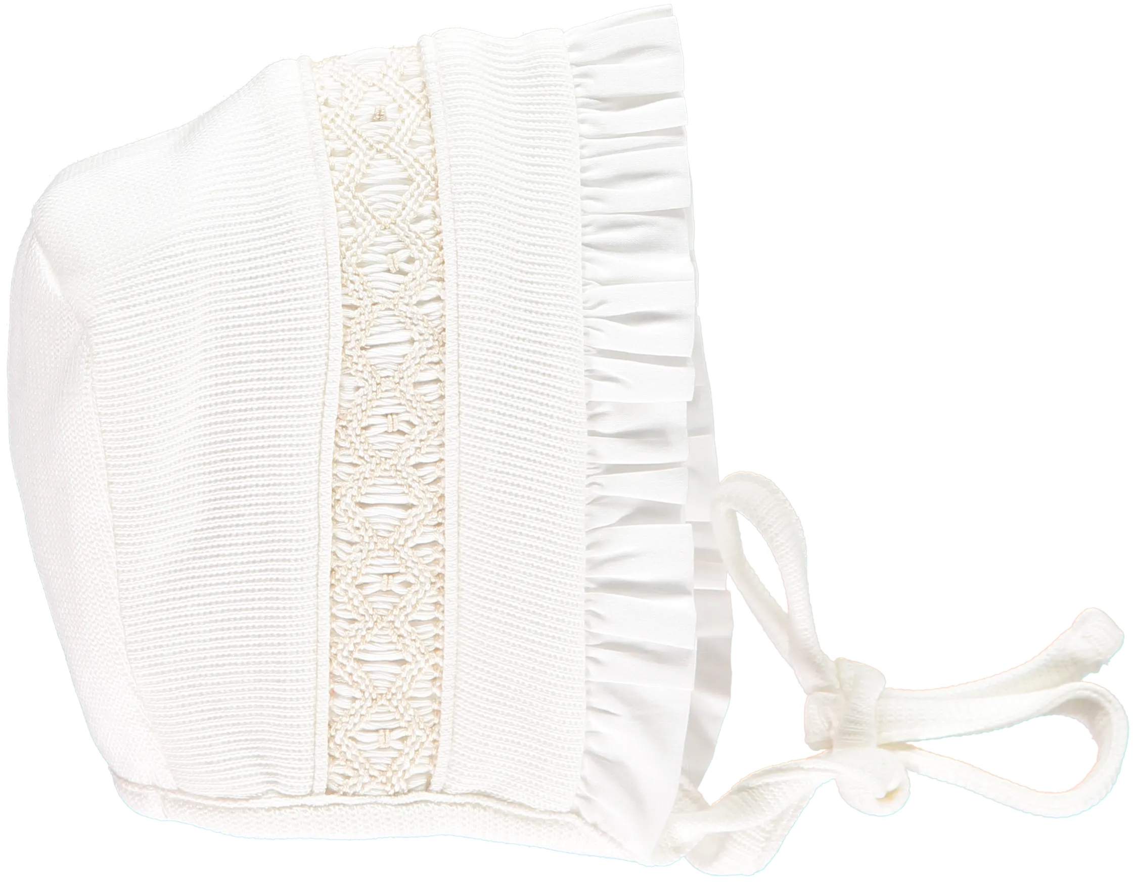 Off White Handsmocked Christening Set