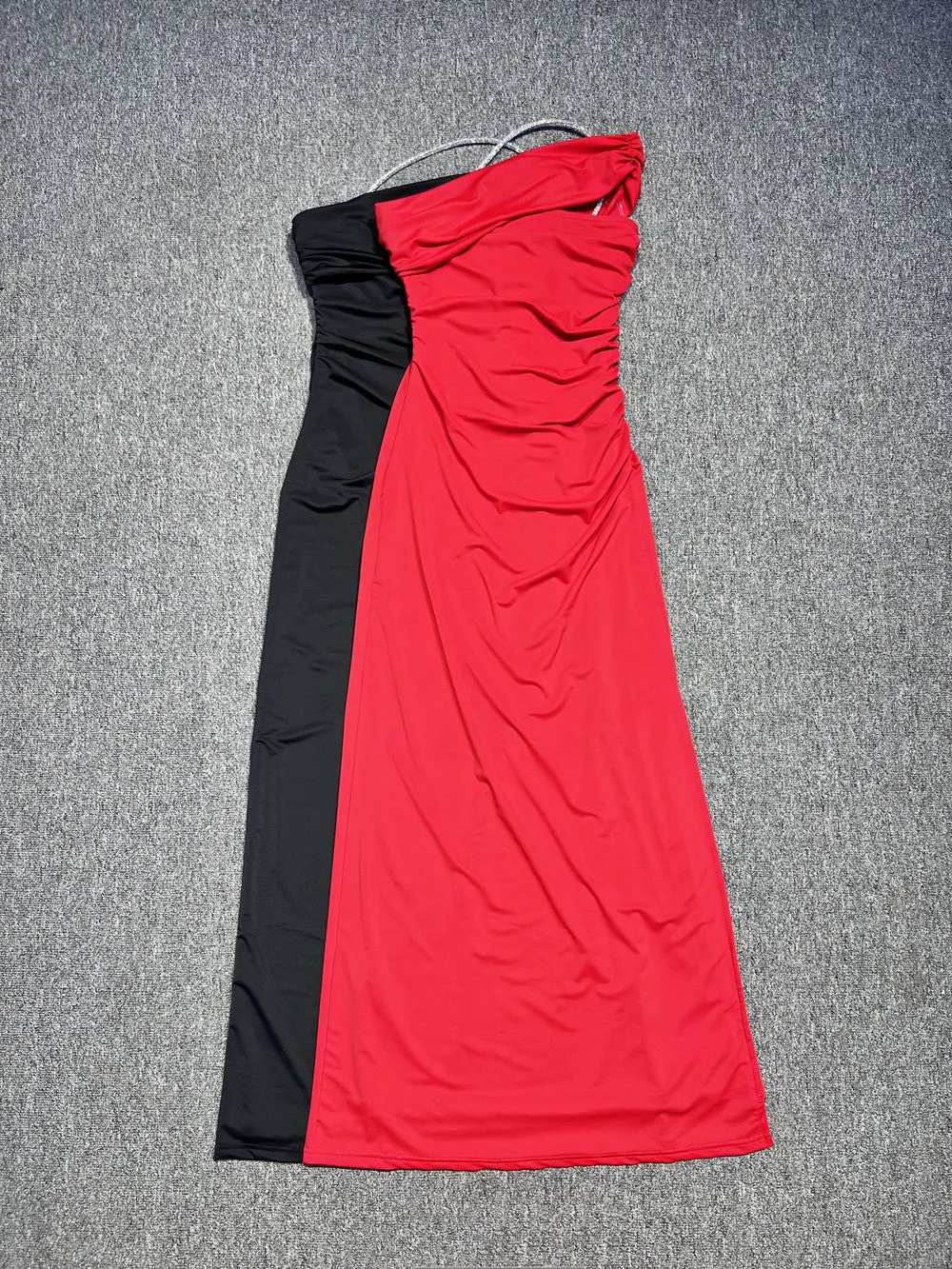 Olivia Red One Shoulder Gown