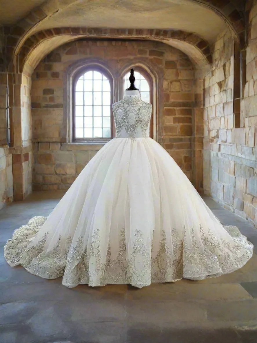 Once Upon A Ball Rhinestone Communion Gown