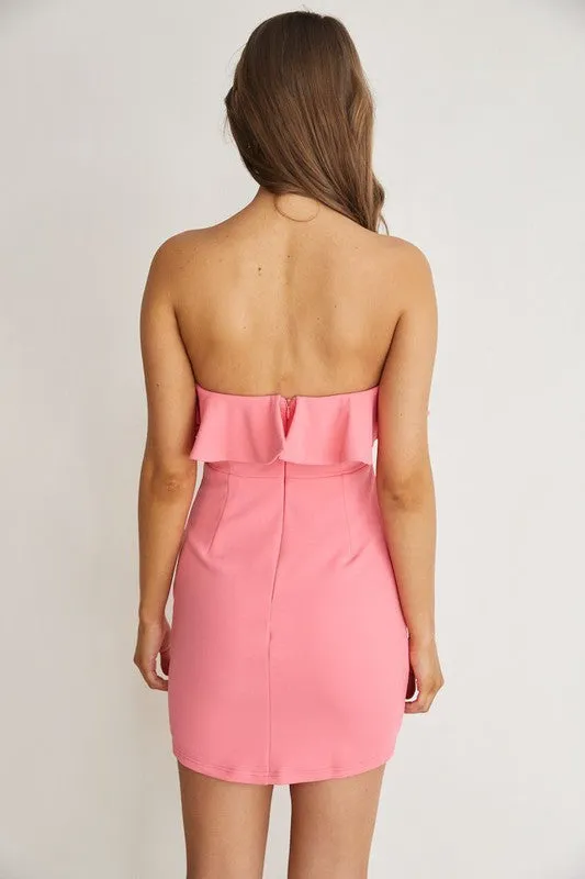 One and Only Collective Sweetheart Neckline Lined Mini Dress