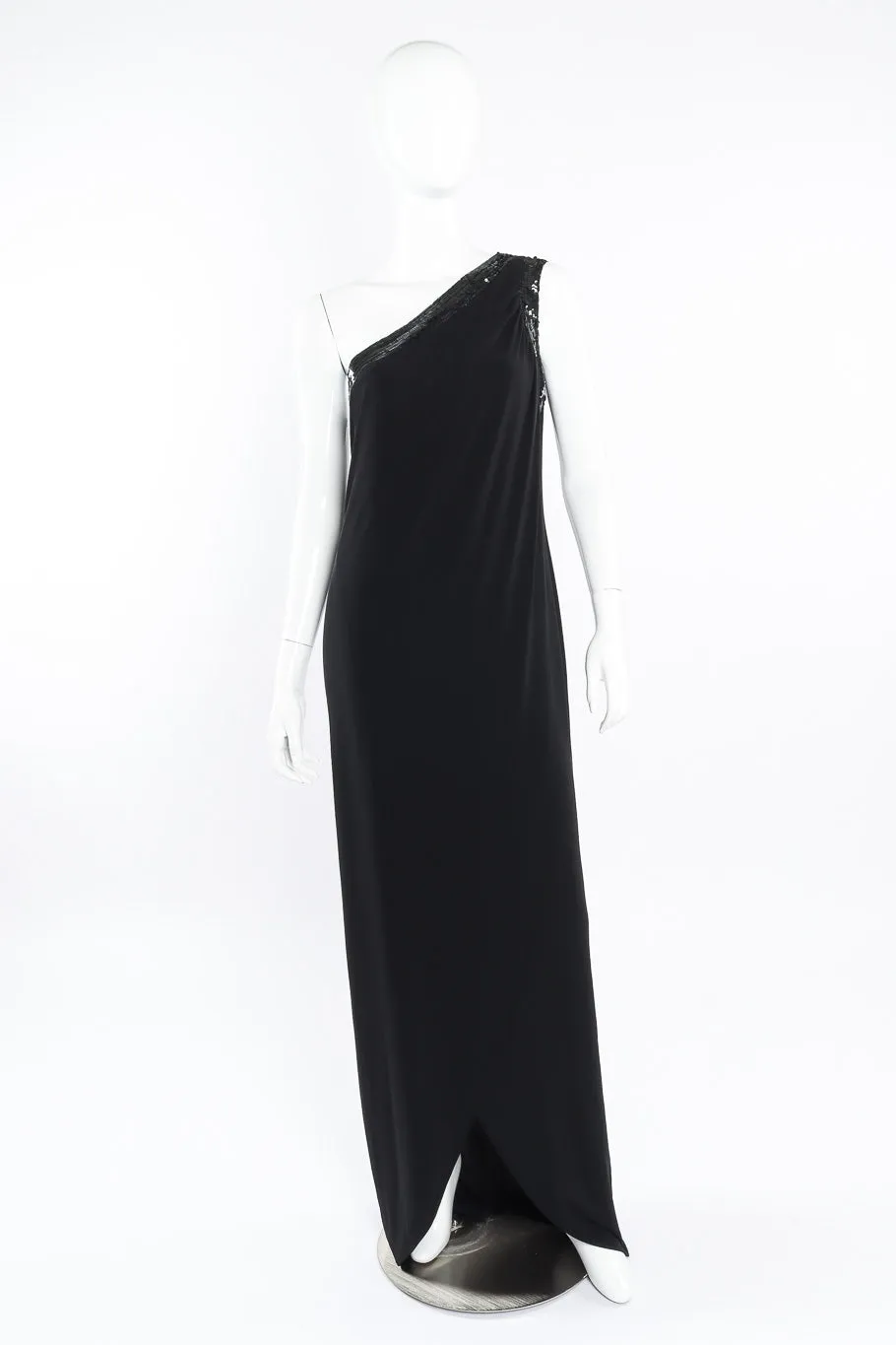 One Shoulder Sequin Gown