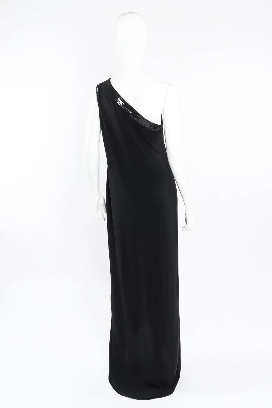 One Shoulder Sequin Gown