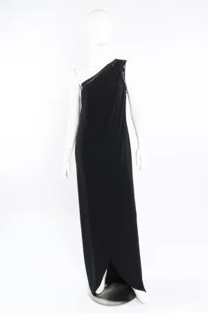 One Shoulder Sequin Gown