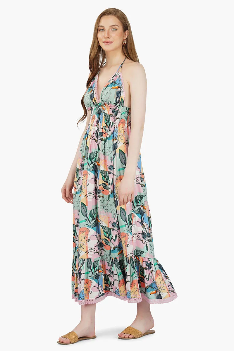 Palmrio Halter Dress