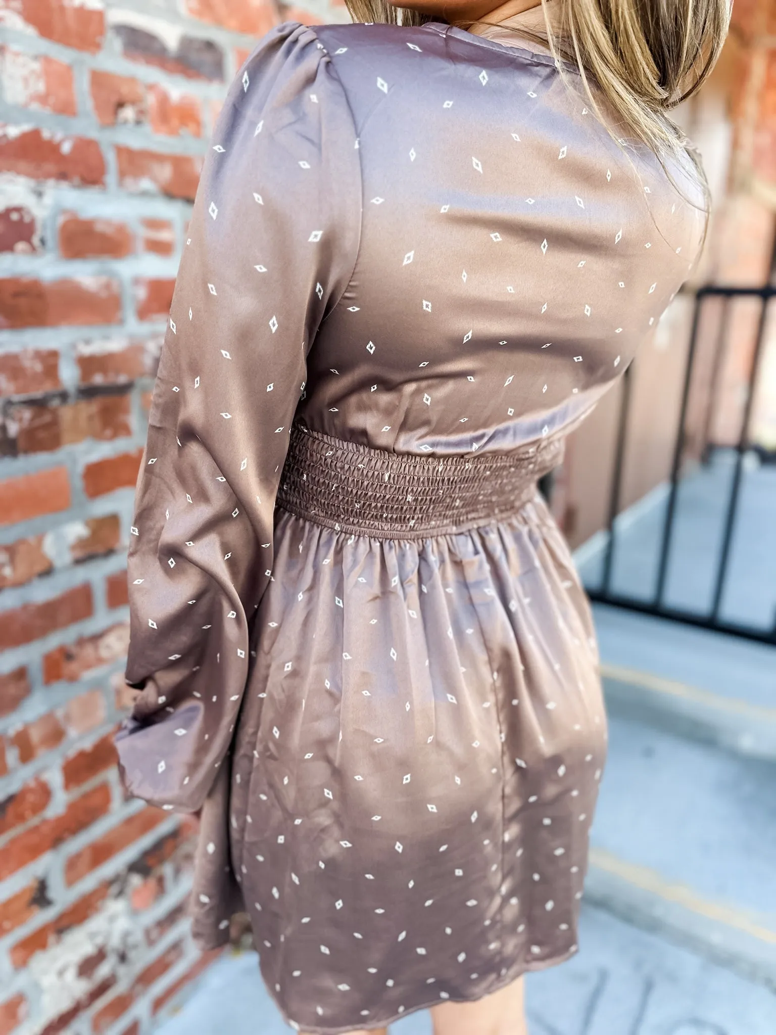 Palomino Satin Mini Dress - Mocha